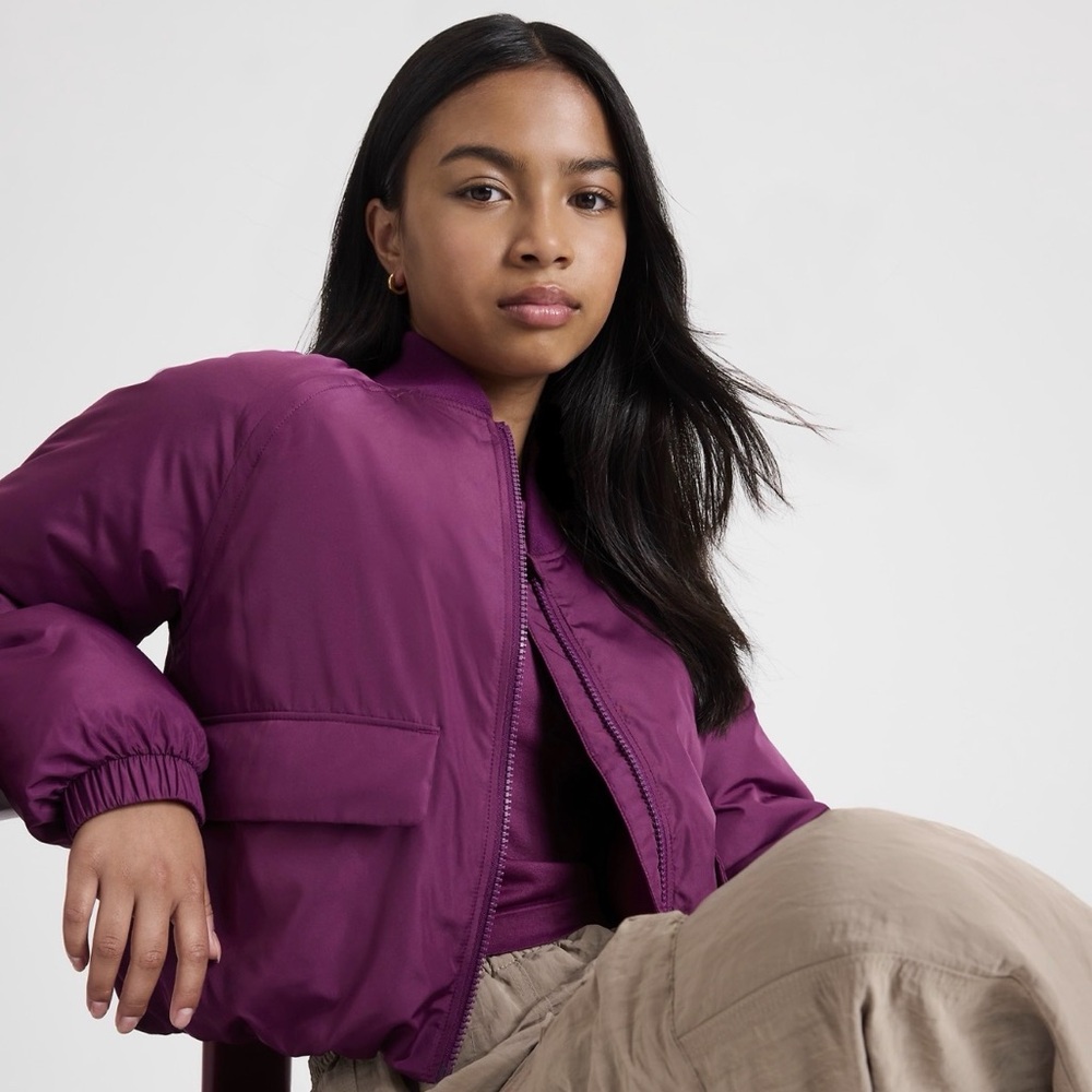 NEW Athleta Girl bomber puffer jacket